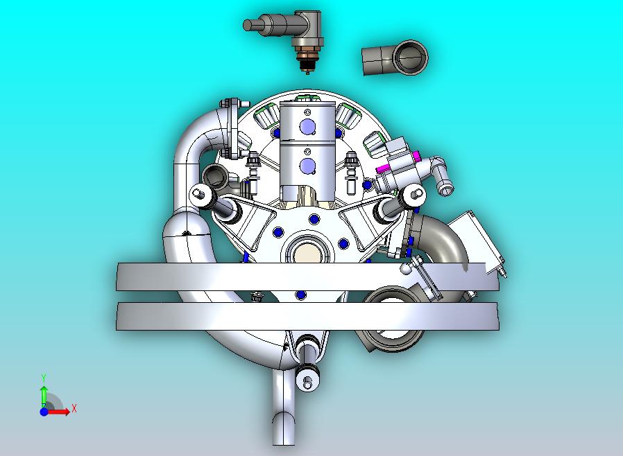 UAV Engine无人机3缸101cc 2冲程发动机