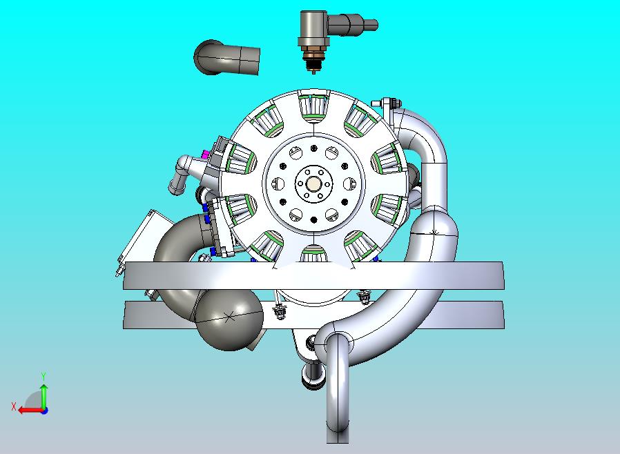 UAV Engine无人机3缸101cc 2冲程发动机