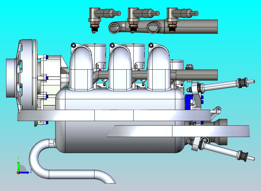 UAV Engine无人机3缸101cc 2冲程发动机