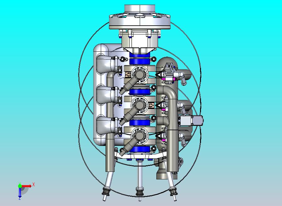 UAV Engine无人机3缸101cc 2冲程发动机