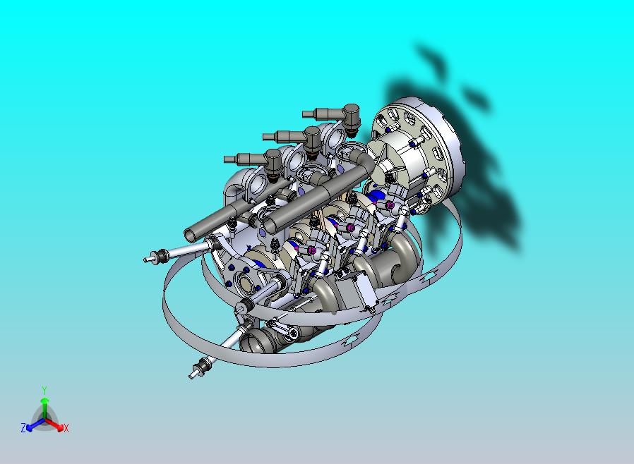 UAV Engine无人机3缸101cc 2冲程发动机