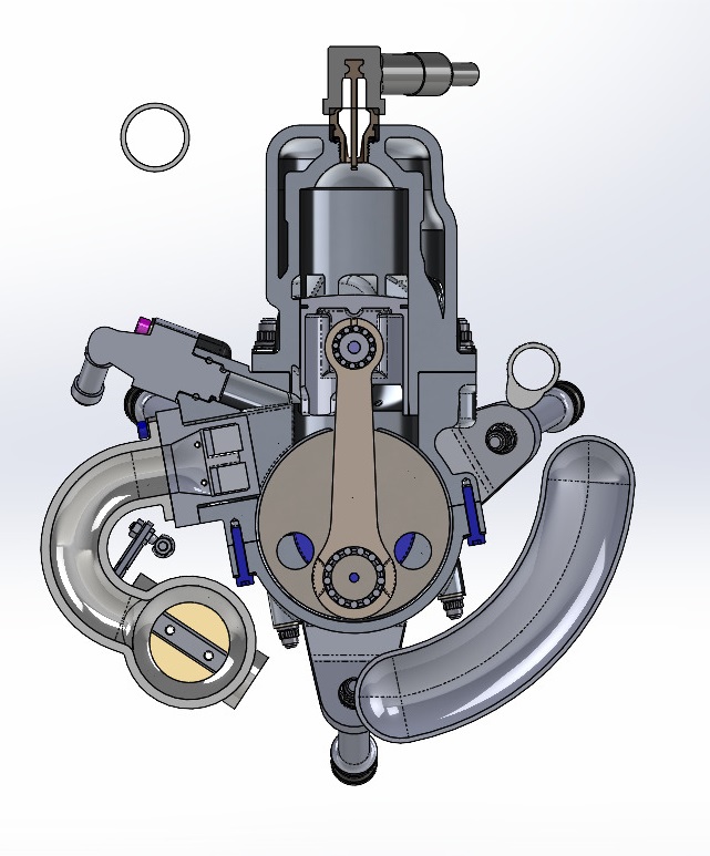UAV Engine无人机3缸101cc 2冲程发动机