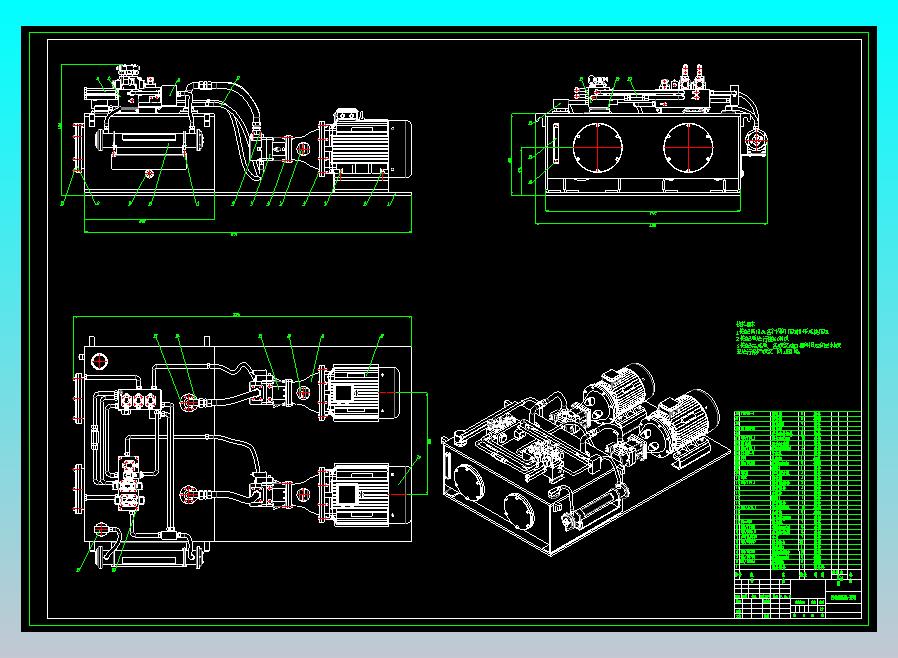 基于PLC控制四柱液压机液压系统设计（CAD+说明书）