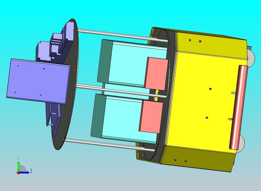 AGV万向小车3D图