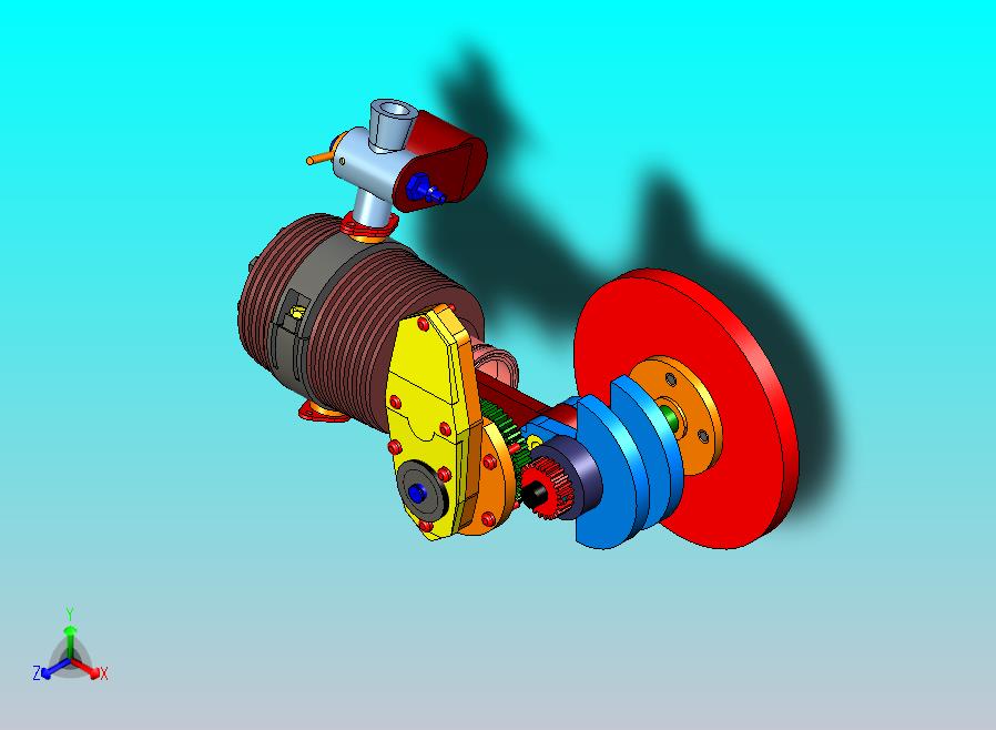 Barr and Stroud发动机内部结构3D图纸