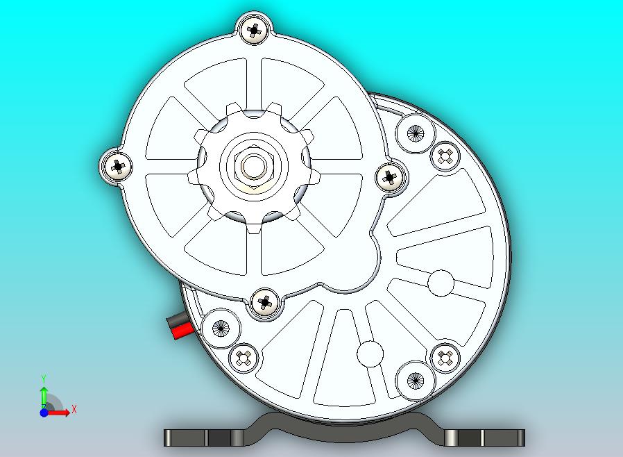 DC 24V直流减速电机MY1016Z 3D模型三维图纸