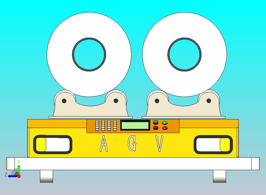 背驮重力AGV小车3D模型