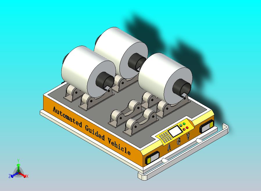 背驮重力AGV小车3D模型
