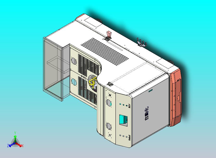 RGV小车集成轨道式车载机器人3D图纸