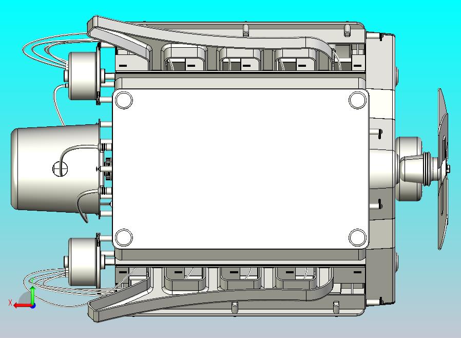 V8发动机三维模型3D图设计