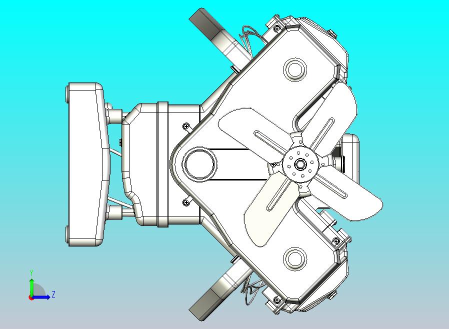 V8发动机三维模型3D图设计