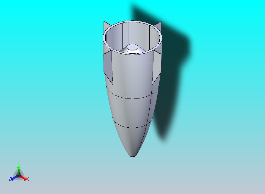 火箭弹射结构3D图