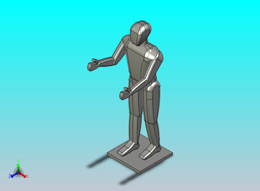 1.7m站立人体模型