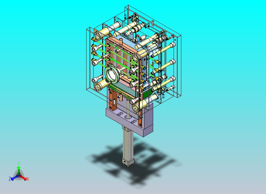 空心拖把柄盖子，长抽芯先顶出滑块再抽芯模具
