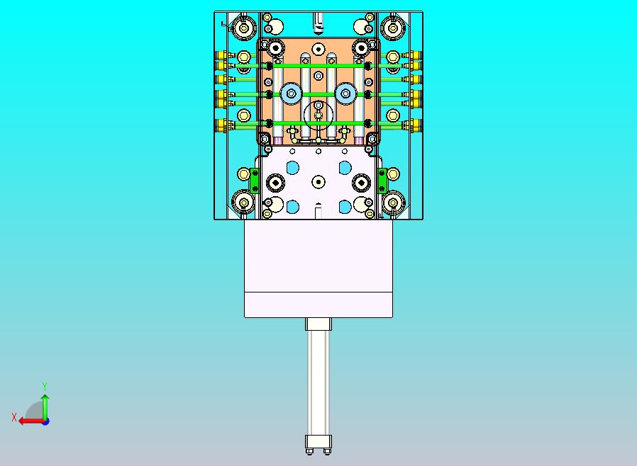 空心拖把柄盖子，长抽芯先顶出滑块再抽芯模具