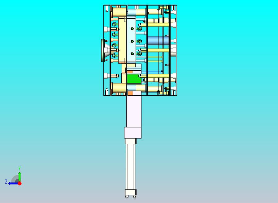 空心拖把柄盖子，长抽芯先顶出滑块再抽芯模具