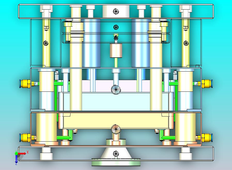 空心拖把柄盖子，长抽芯先顶出滑块再抽芯模具