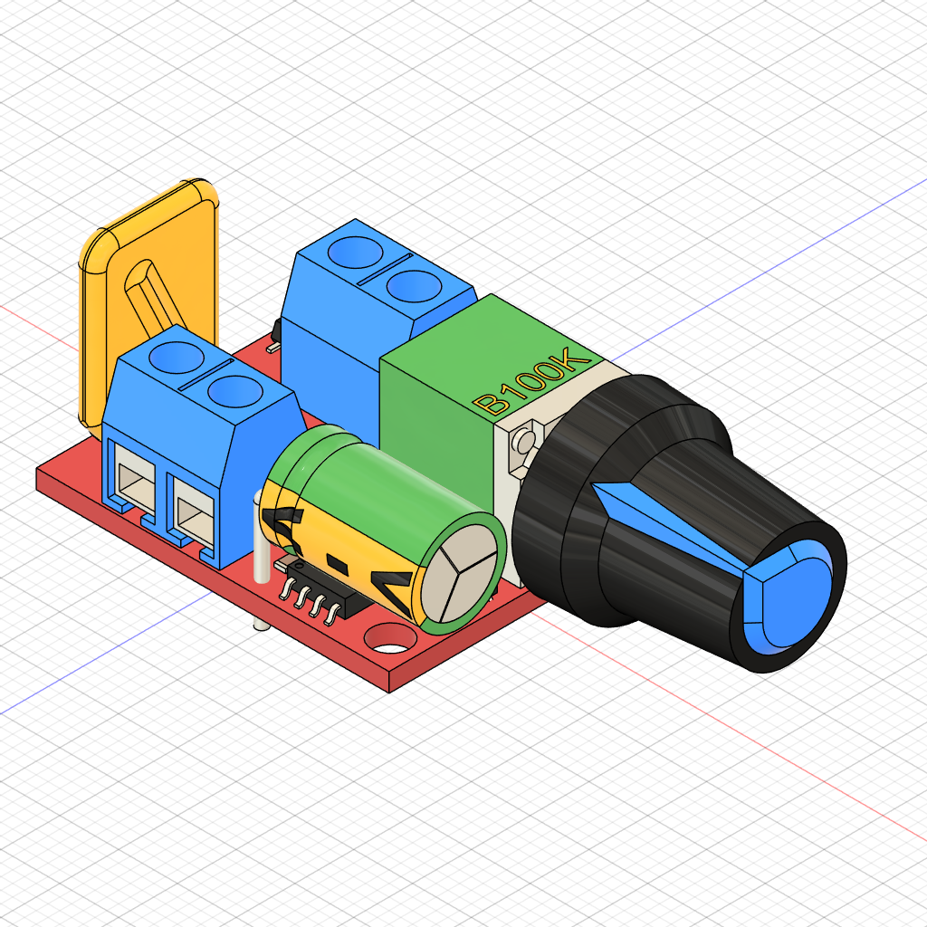 5A带保险丝3D模型的PWM控制器