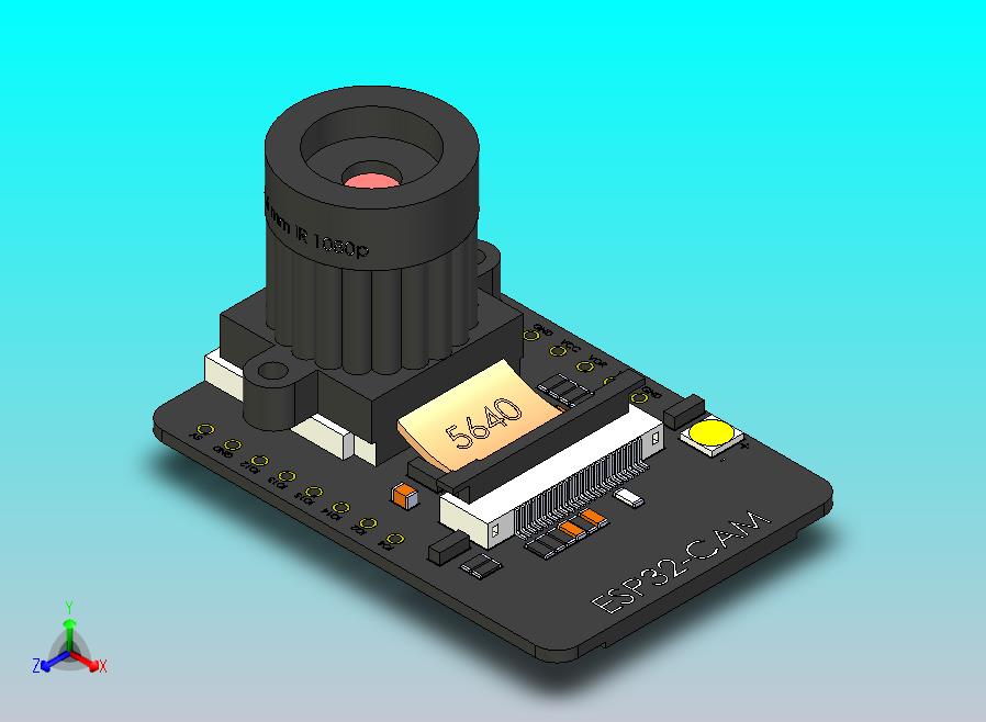 ESP32 CAM摄像头模组（OV5640传感器 + 镜头）