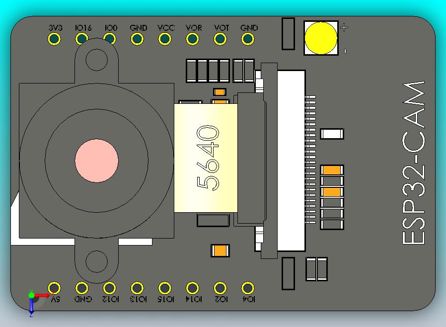 ESP32 CAM摄像头模组（OV5640传感器 + 镜头）