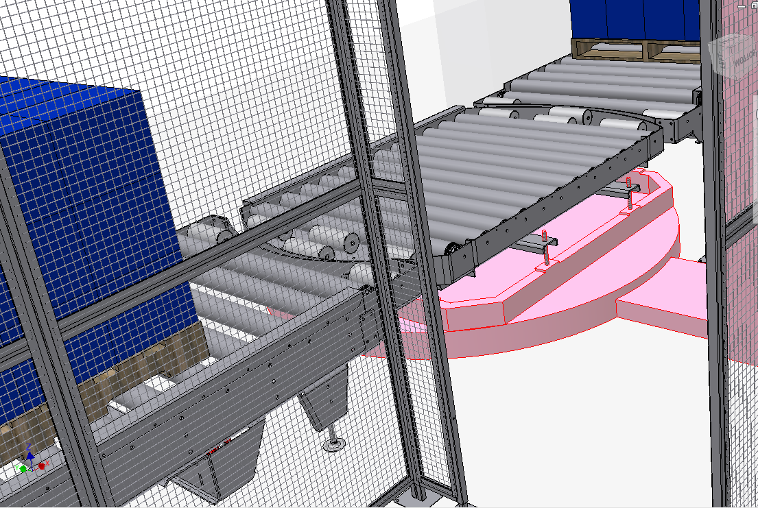 带收缩包装转动辊式输送机的调色板辊式输送机