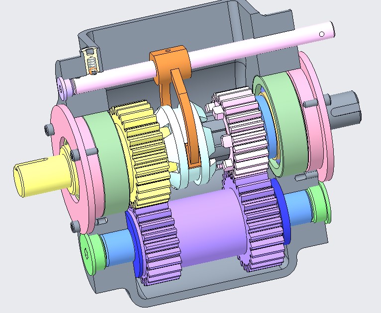 4x4小车齿轮箱结构