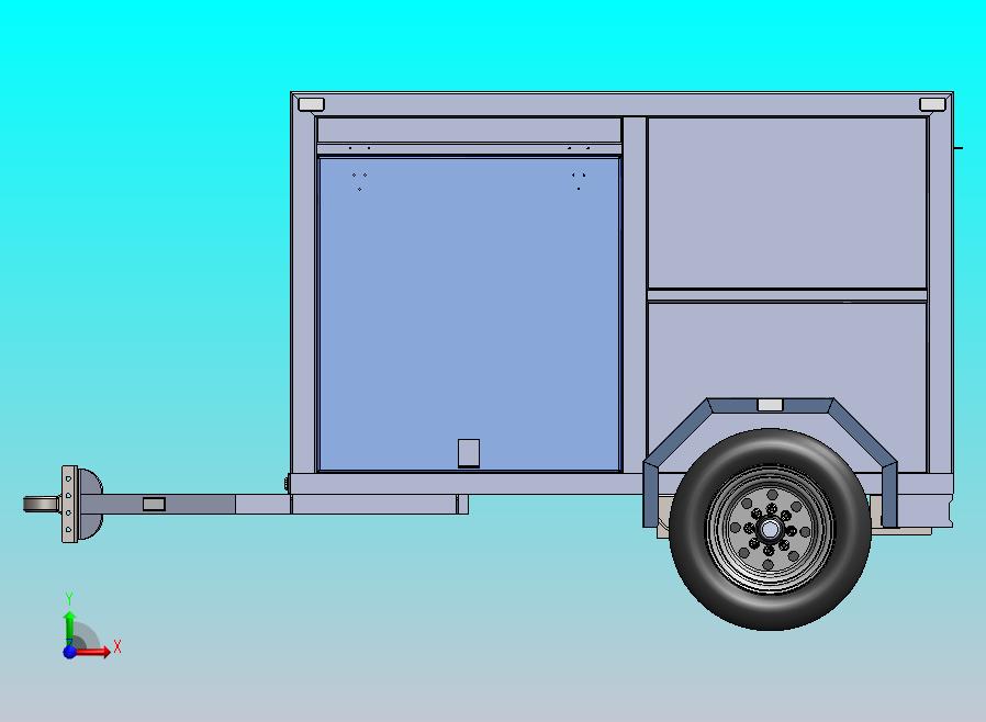 机场行李推车 _行李拖车（GSE）_ 3D模型