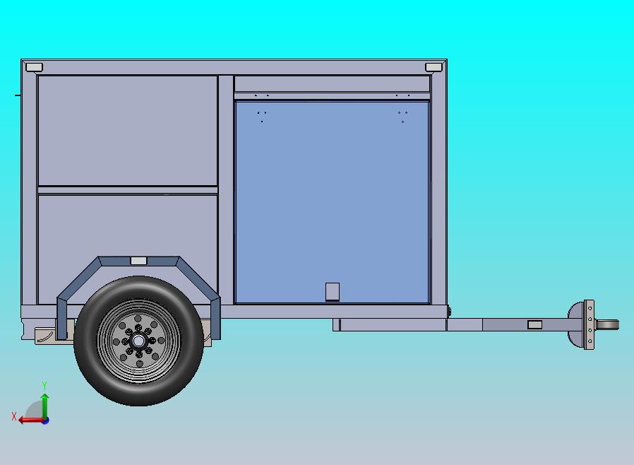 机场行李推车 _行李拖车（GSE）_ 3D模型