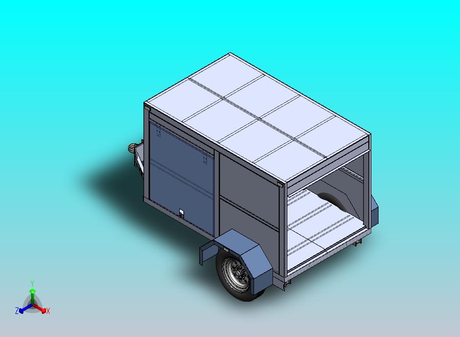 机场行李推车 _行李拖车（GSE）_ 3D模型