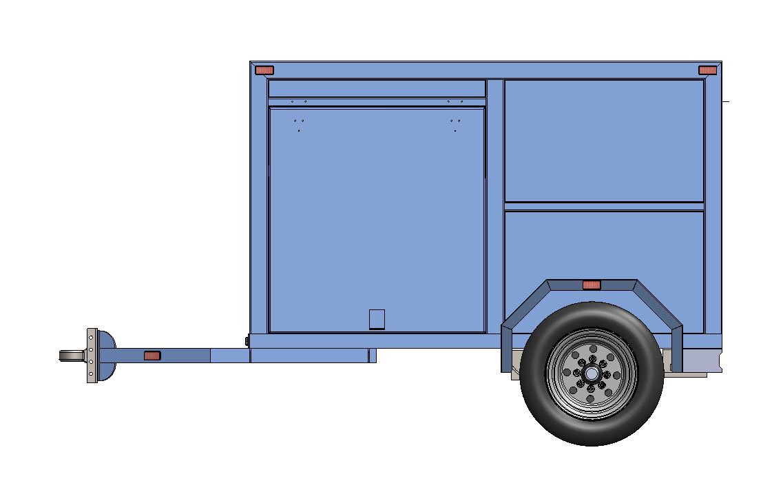 机场行李推车 _行李拖车（GSE）_ 3D模型