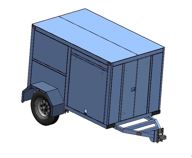 机场行李推车 _行李拖车（GSE）_ 3D模型