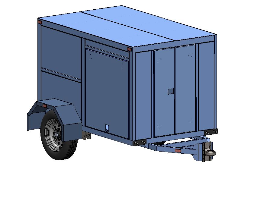 机场行李推车 _行李拖车（GSE）_ 3D模型