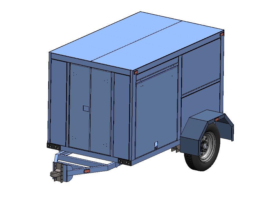 机场行李推车 _行李拖车（GSE）_ 3D模型