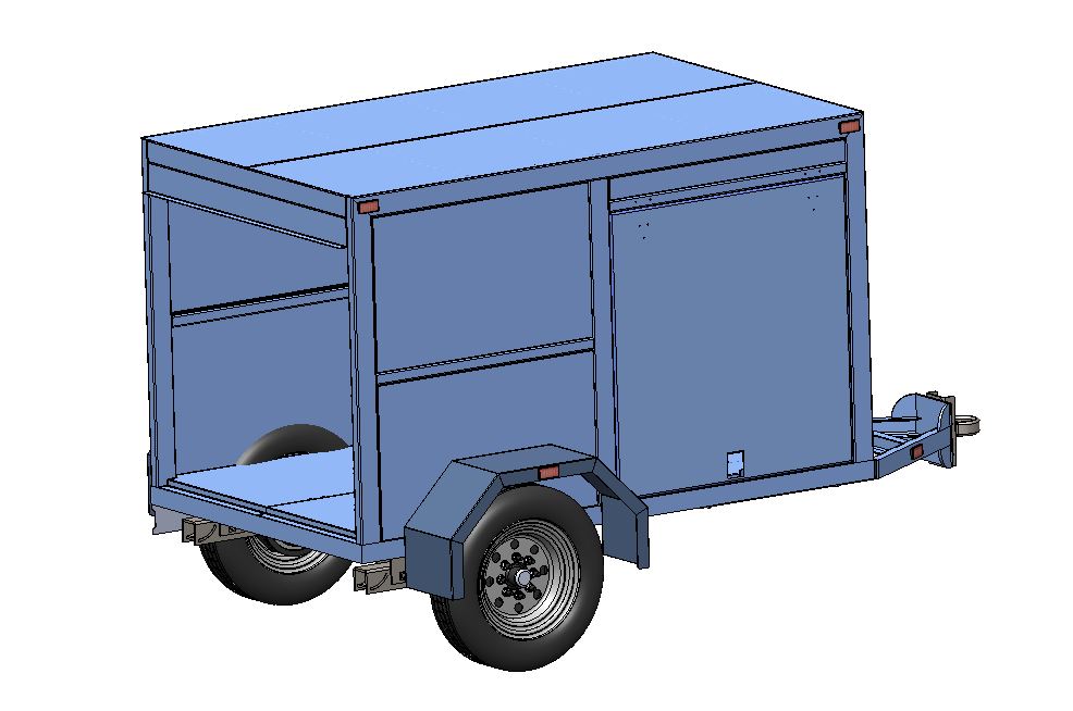 机场行李推车 _行李拖车（GSE）_ 3D模型