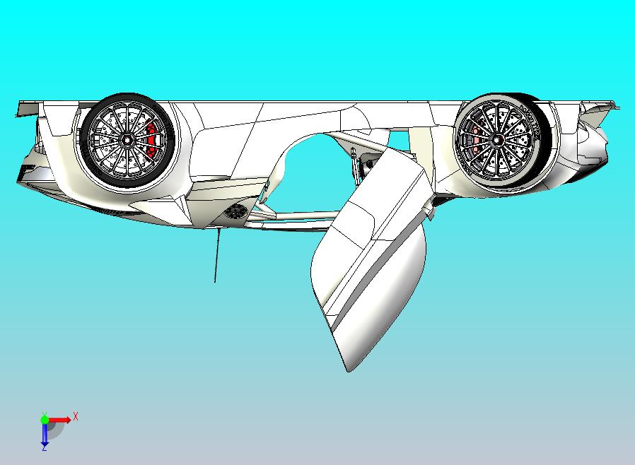 玩具跑车外观，结构模型
