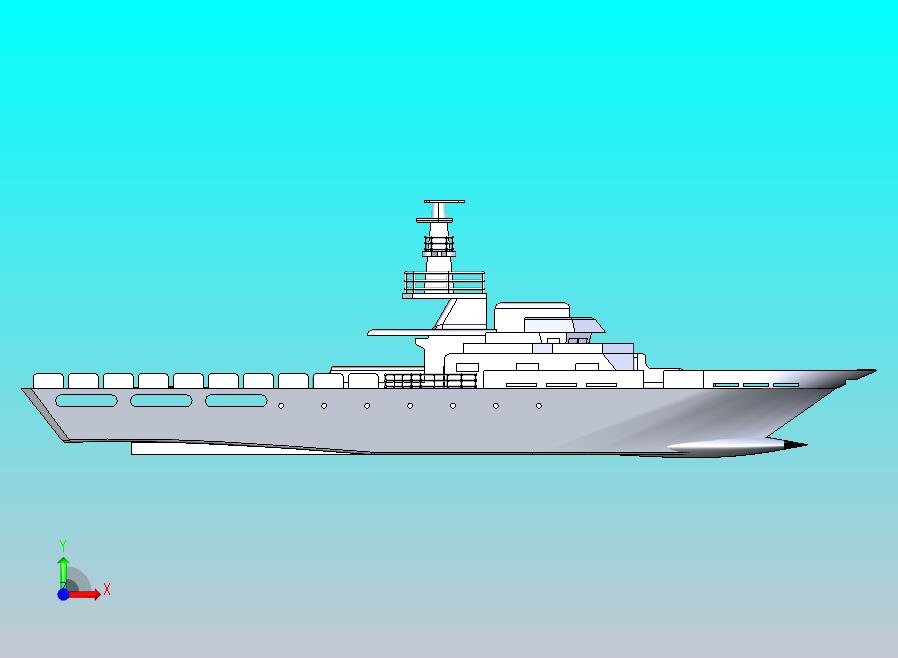 Frigate Ship护卫舰简易模型