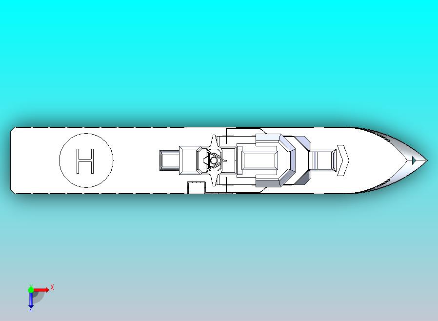Frigate Ship护卫舰简易模型