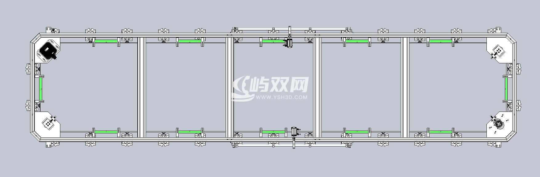V25-300矩形同步带环形导轨（型材）