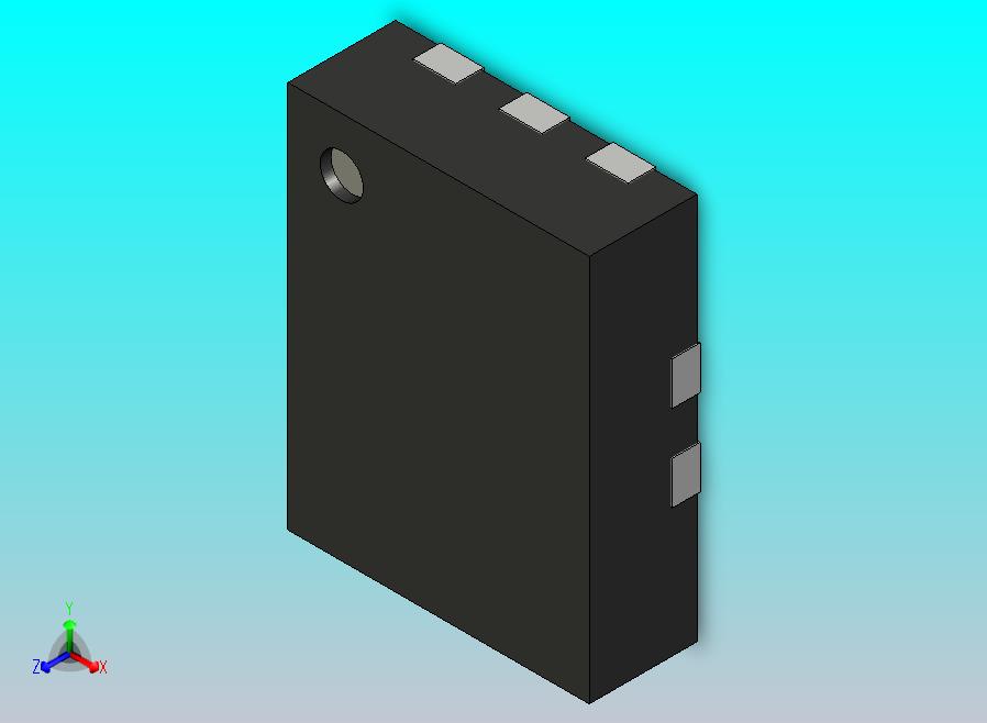 包装UQFN-10的3D模型