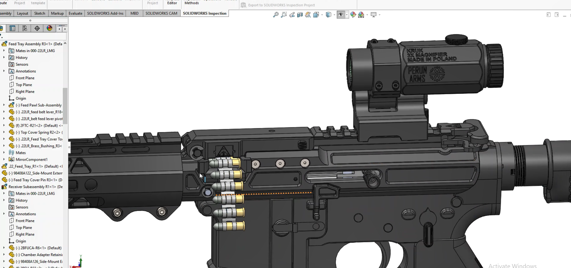 22LR腰带喂养的LMG