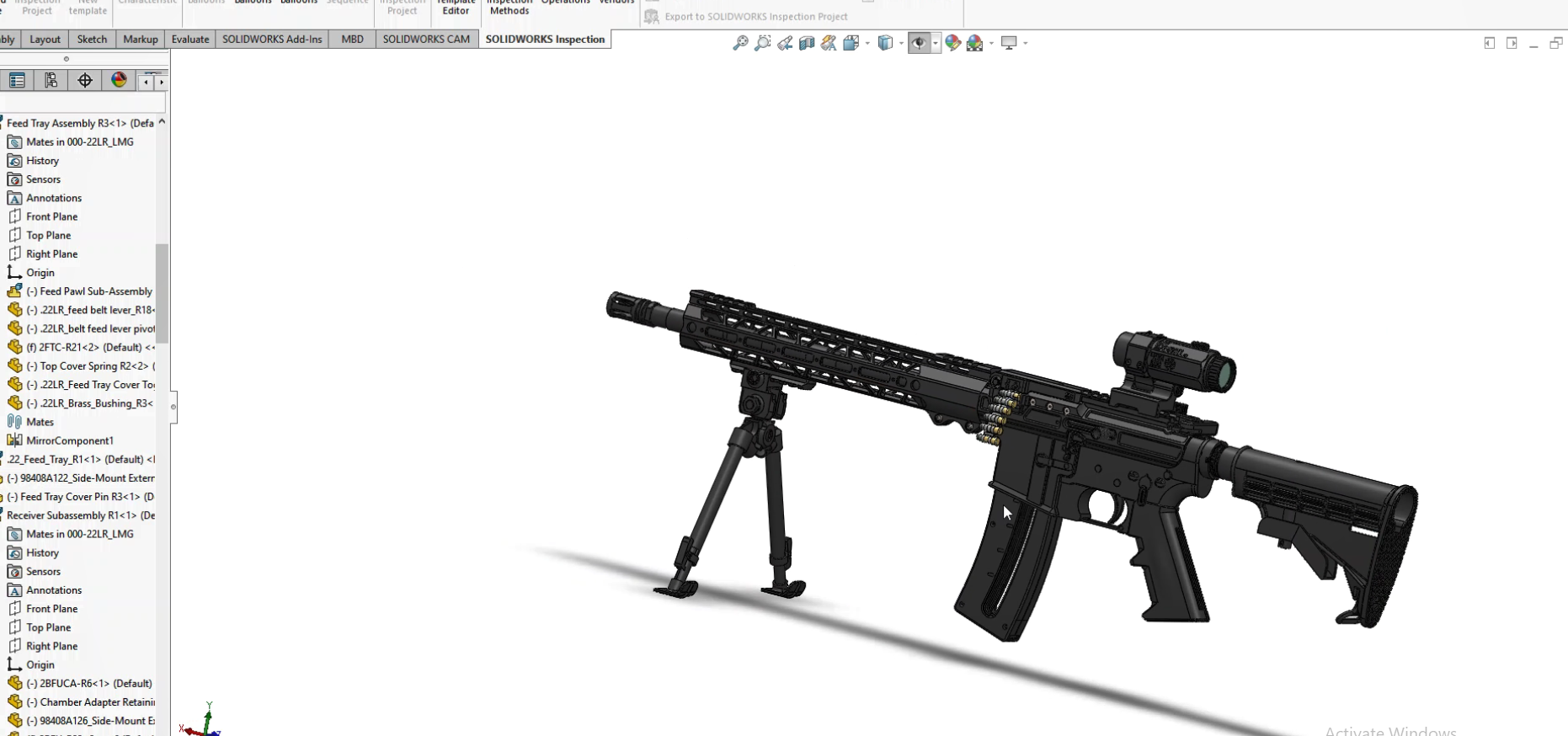 22LR腰带喂养的LMG