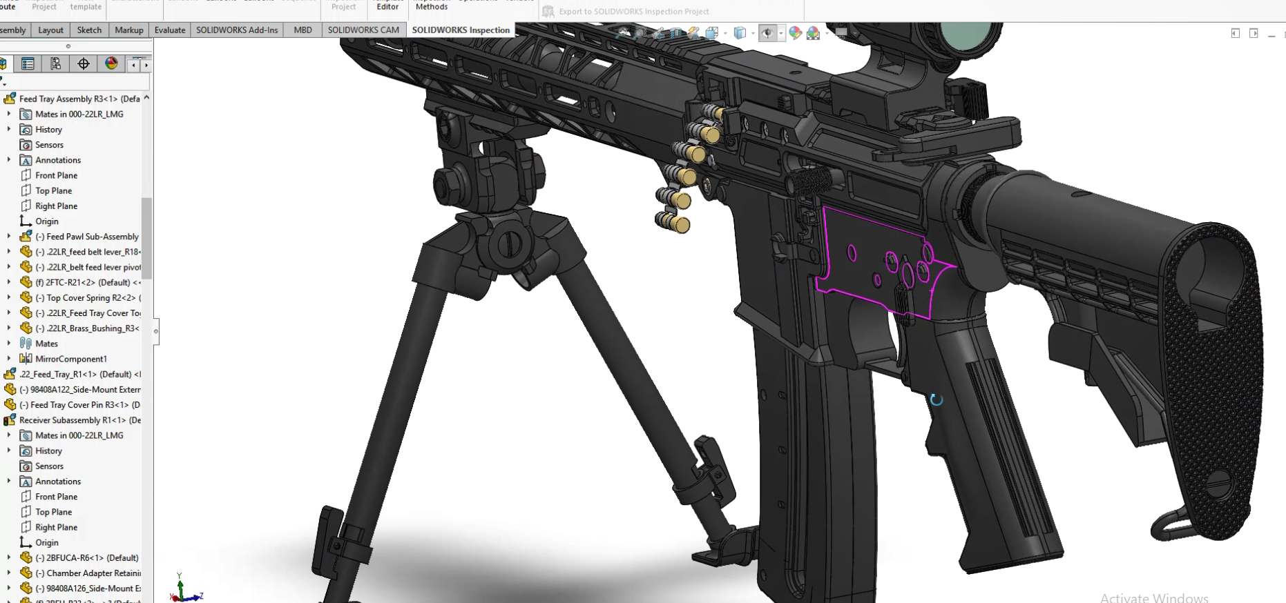 22LR腰带喂养的LMG