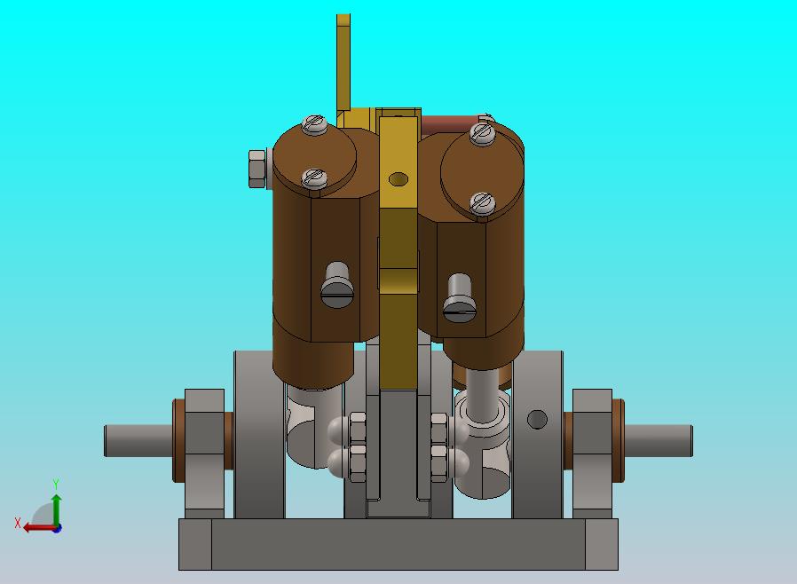 紧凑型四缸蒸汽机