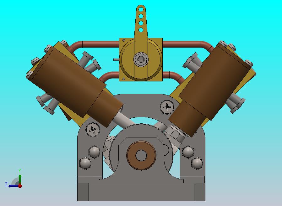 紧凑型四缸蒸汽机