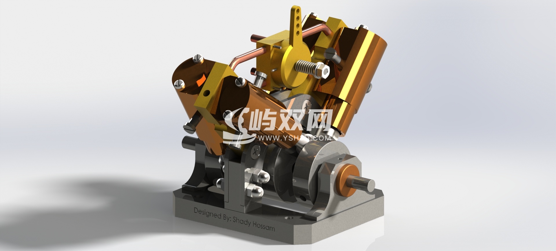 紧凑型四缸蒸汽机