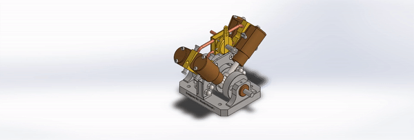 紧凑型四缸蒸汽机