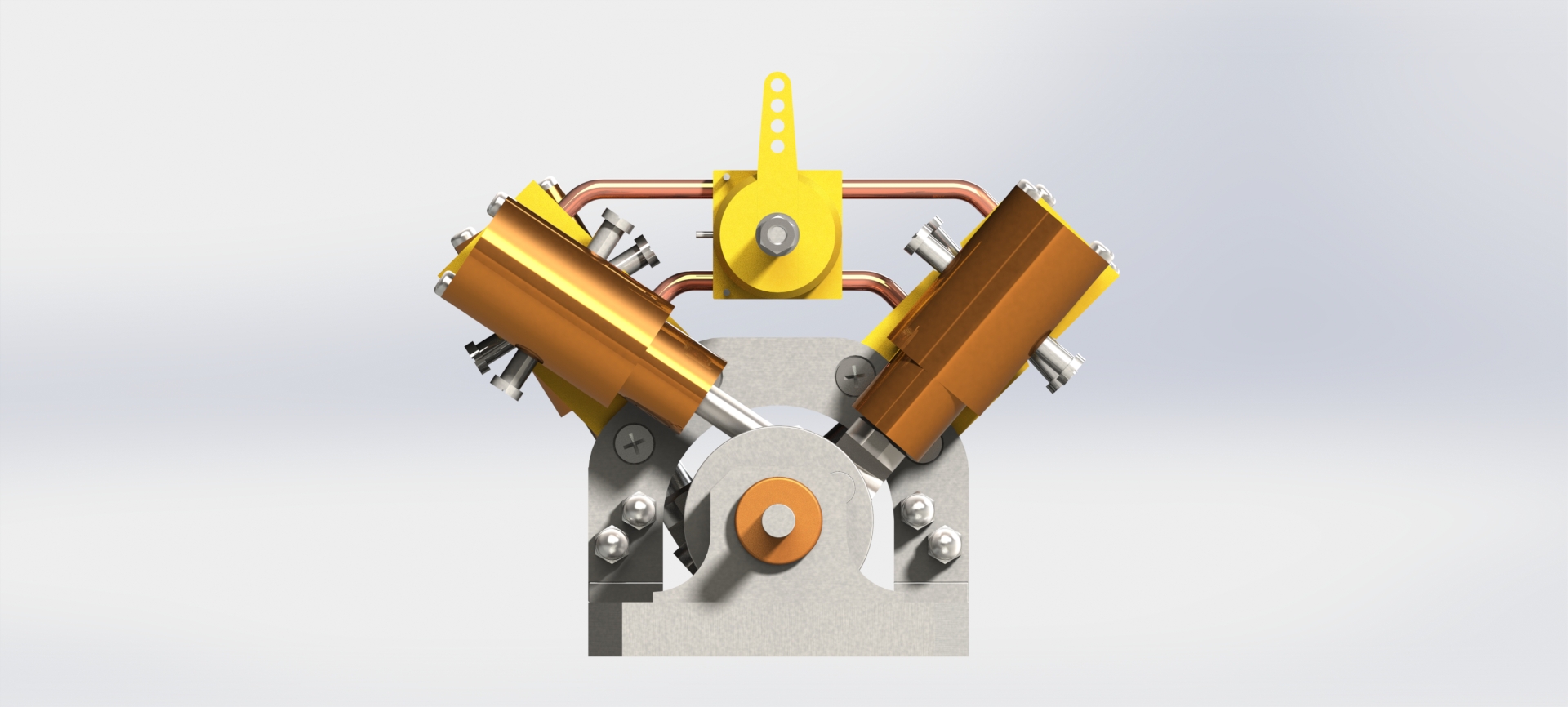 紧凑型四缸蒸汽机