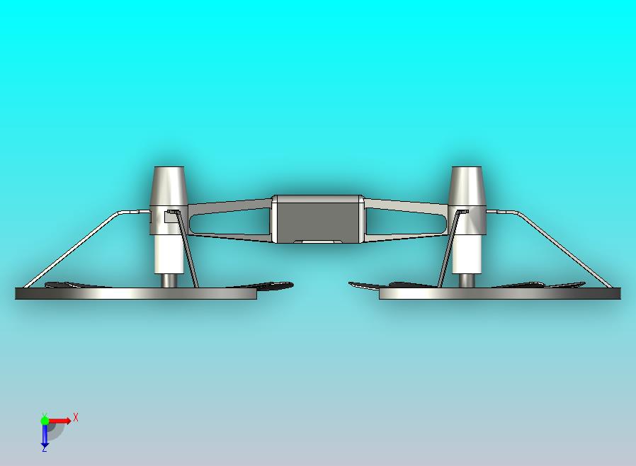 四轴飞行无人机简易3D图纸三维建模