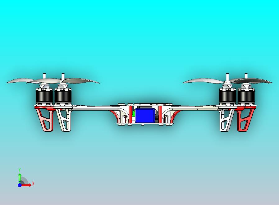 四轴航拍无人机TBS Discovery 3D图纸三维模型