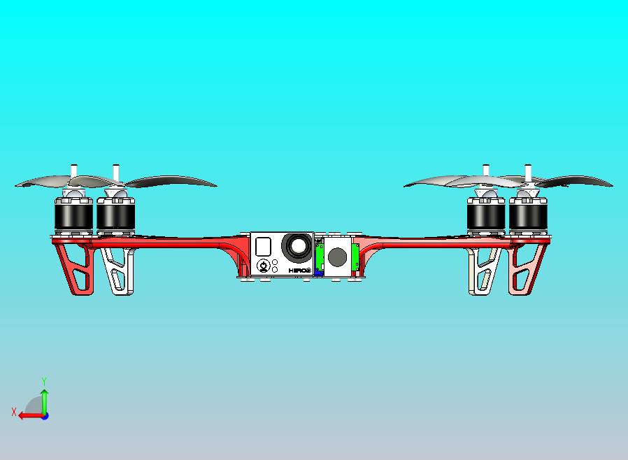 四轴航拍无人机TBS Discovery 3D图纸三维模型